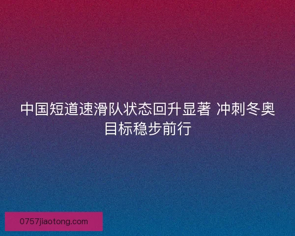 中国短道速滑队状态回升显著 冲刺冬奥目标稳步前行