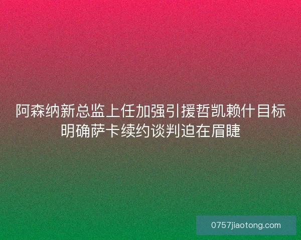阿森纳新总监上任加强引援哲凯赖什目标明确萨卡续约谈判迫在眉睫